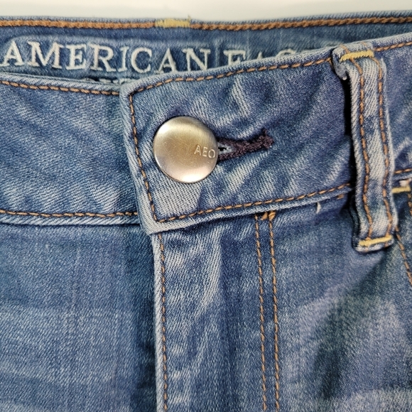 American Eagle Outfitters Hi-Rise Shortie Denim Shorts Cutoffs 4 - Picture 4 of 8